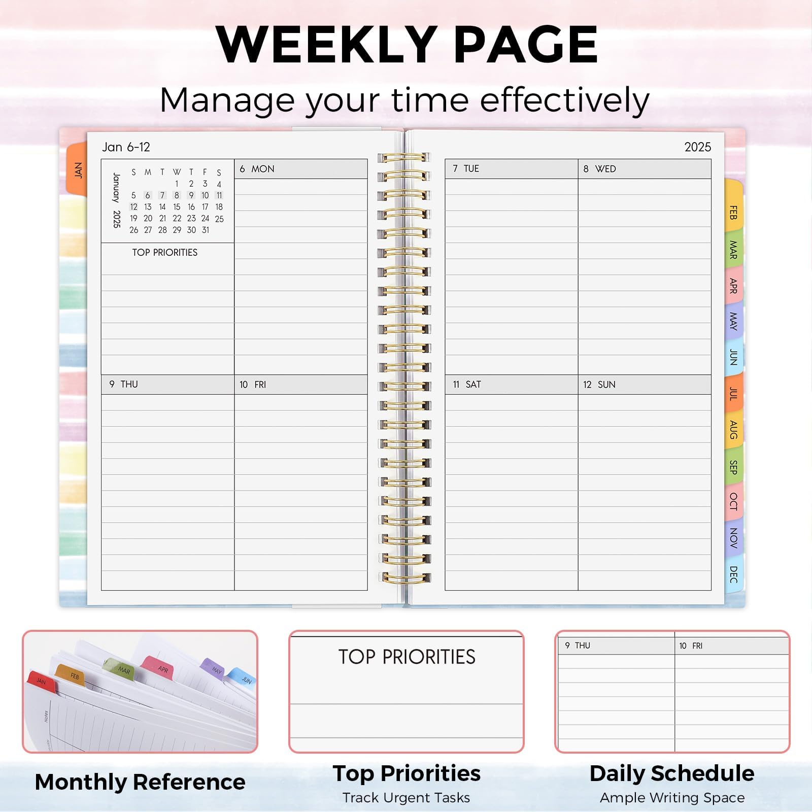 Snapklik.com : 2025 Planner - A5 Weekly Monthly Planner, January 2025 ...