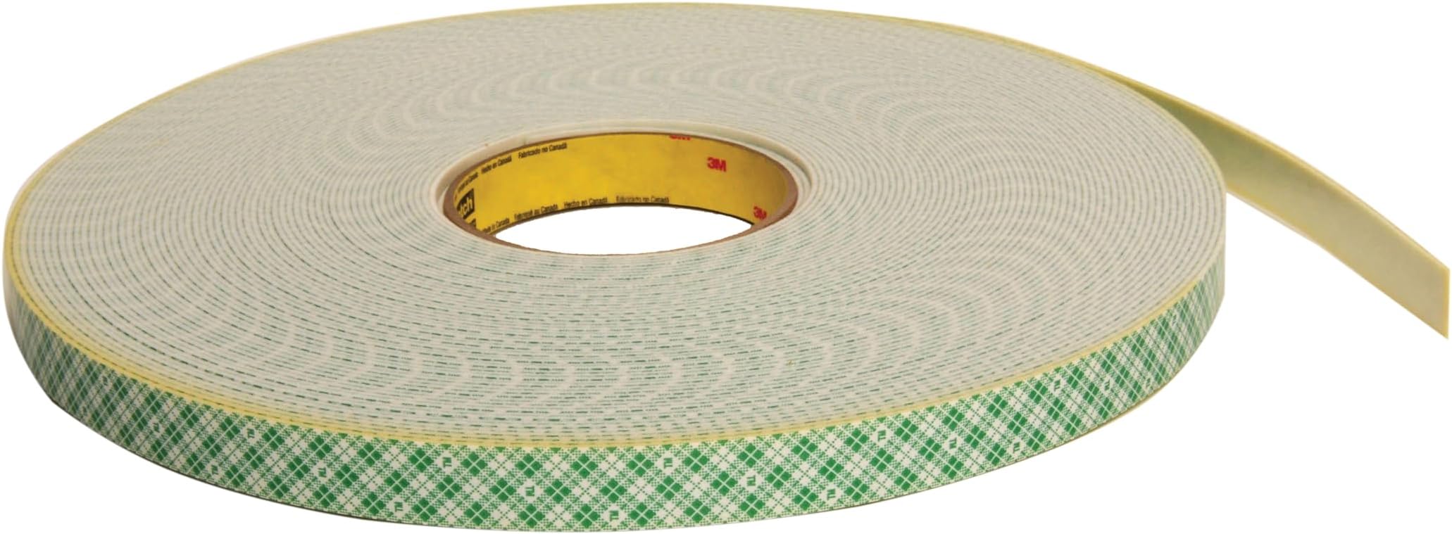 3M Double Coated Urethane Foam Tape 4026 – Double sided sticky tape for bonding, attaching and mounting, 19 mm x 33 m - 1 x roll of white foam tape