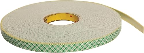3M 4026 Doppelseitiges PU-Schaumstoff-Klebeband, 19 mm x 10 m, 1.6mm, Beige (10-
