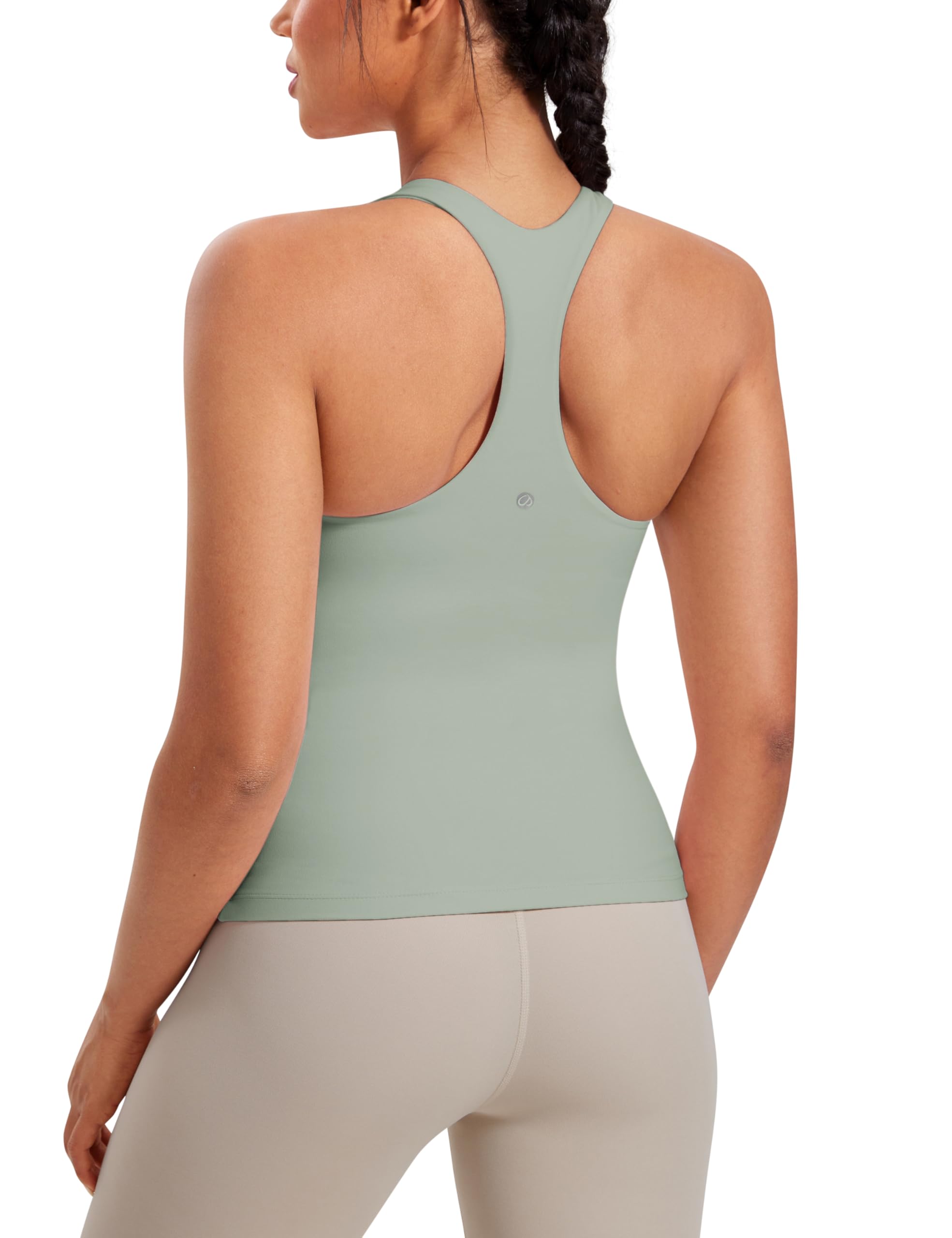 CRZ YOGA Ladies Butterluxe Tank Tops Racerback Sportowy top do jogi i fitnessu z wbudowanym biustonoszem