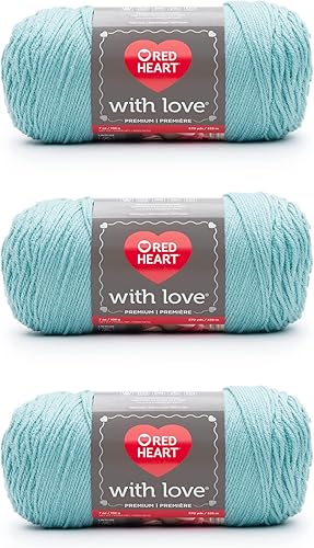 Miniatura 37 de Red Heart with Love - Hilo de seda de maíz, paquete de 3 unidades de 6.98 oz/7 onzas, acrílico, 4 medianos (peinado), 370 yardas, tejido/ganchillo