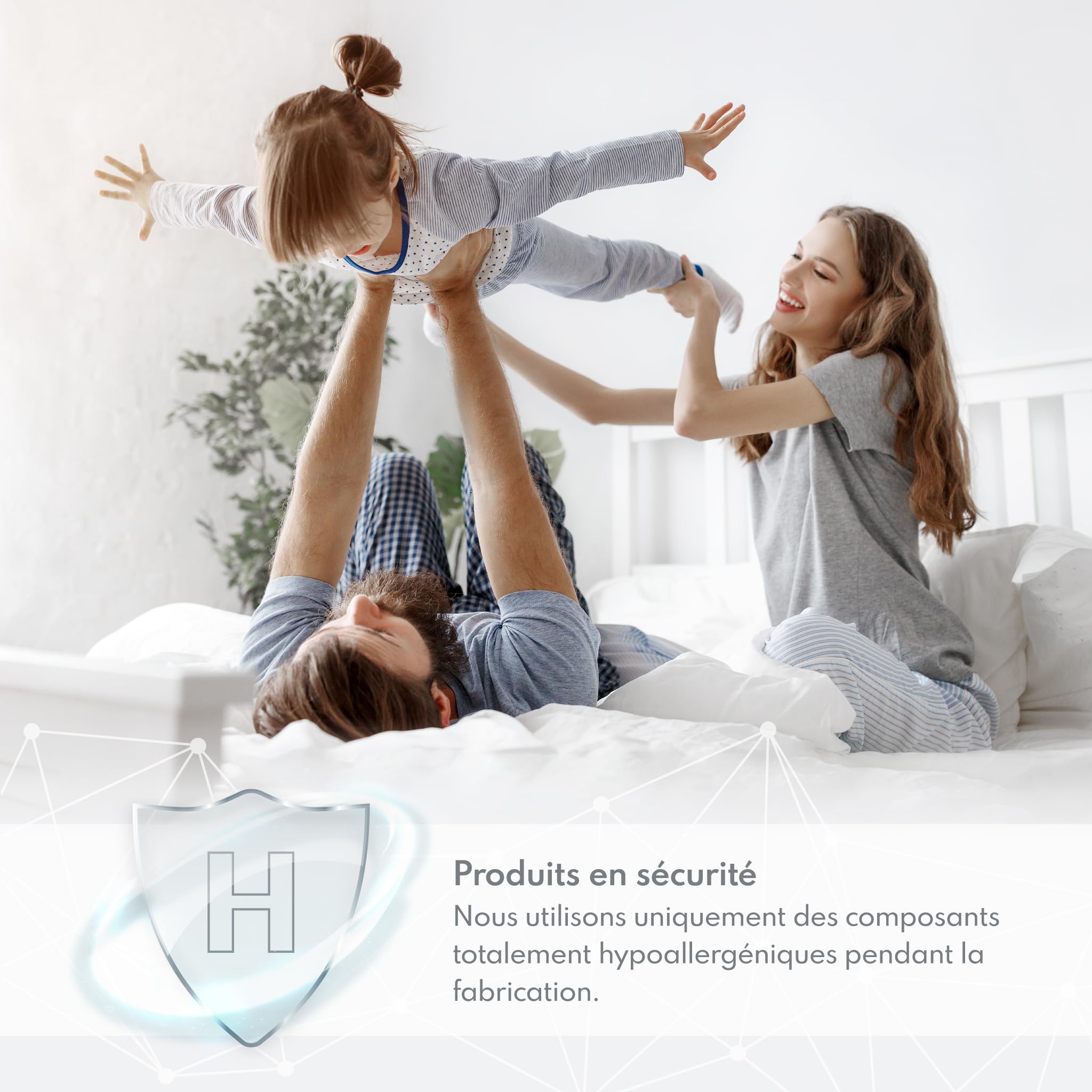 FDM Paulo Matelas 90x200 cm Mousse à Mémoire de Forme avec Couche de Sarrasin Naturel Épaisseur 16 cm Fermeté H3 Matelas à Deux Faces 7 Zones de Confort Housse Lavable Oeko-TEX Hypoallergénique
