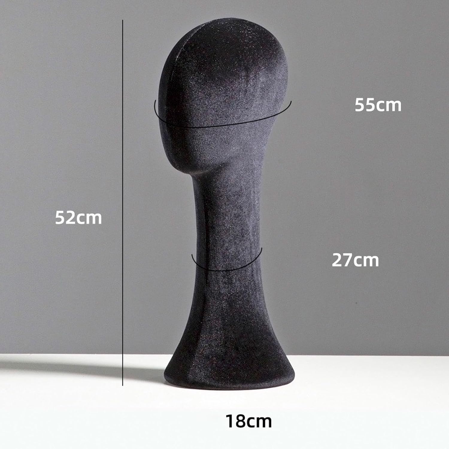 Mannequin Head Model Wig Head Stable Prop Multifunctional, Wig Holder, Hat Display Stand for Headband Necklace Cap Headdress , Style B