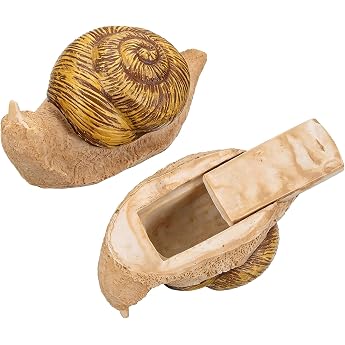 QUARKZMAN Outdoor Key Hideaway Faux Snail with Secret Compartment