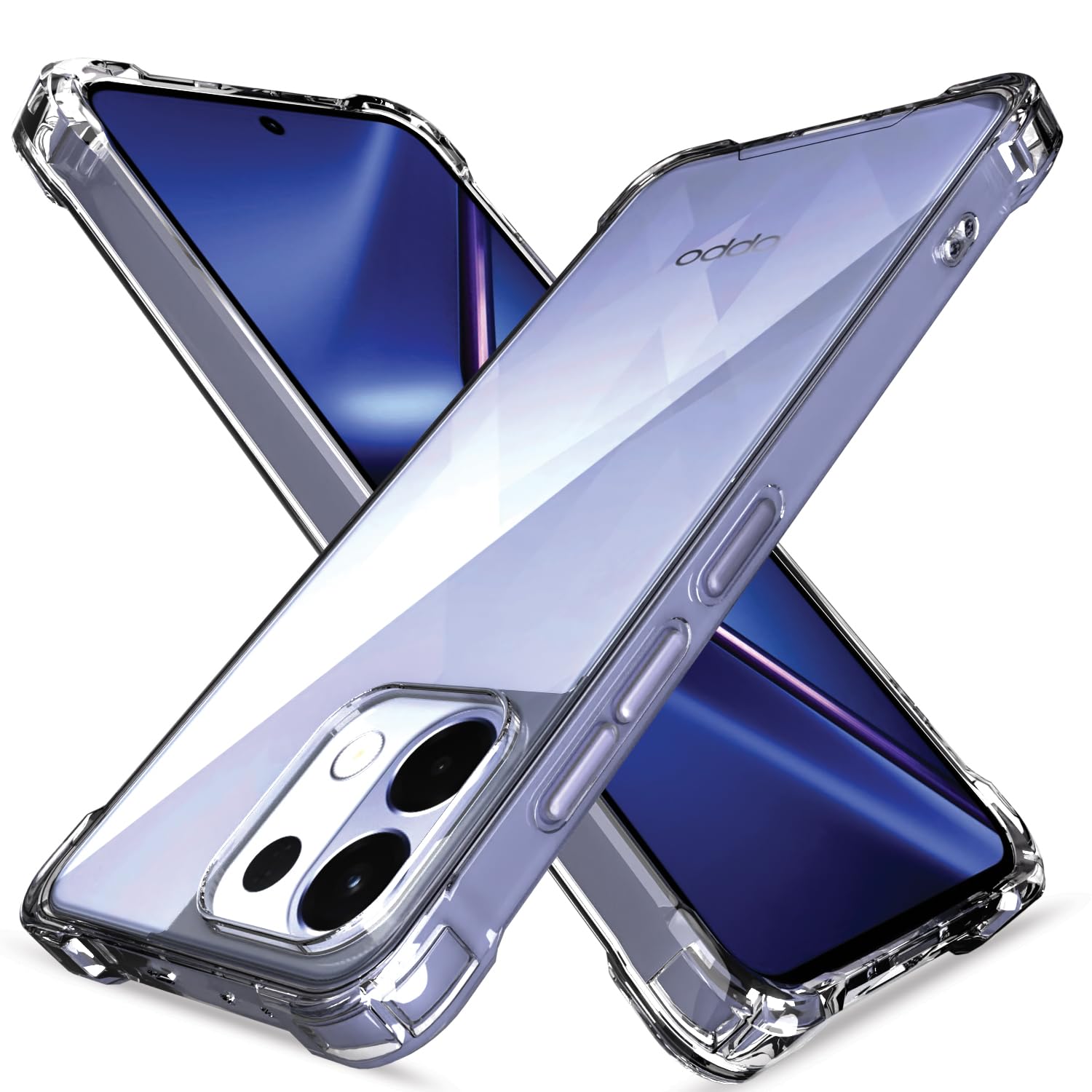 Pikkme Back Cover for Oppo K13 5G PC + TPU Clear Transparent Raised Edges Shockproof Protective Phone Bumper Case(Transparent)