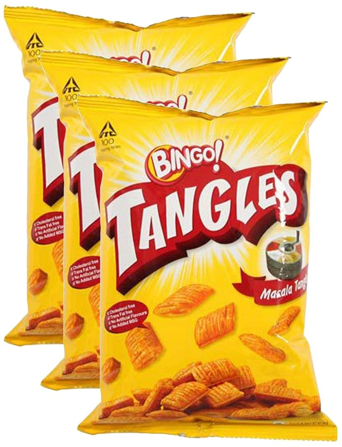 Bingo Tangles Masala, 90g (Pack of 3) Promo Pack Amazon.in Grocery