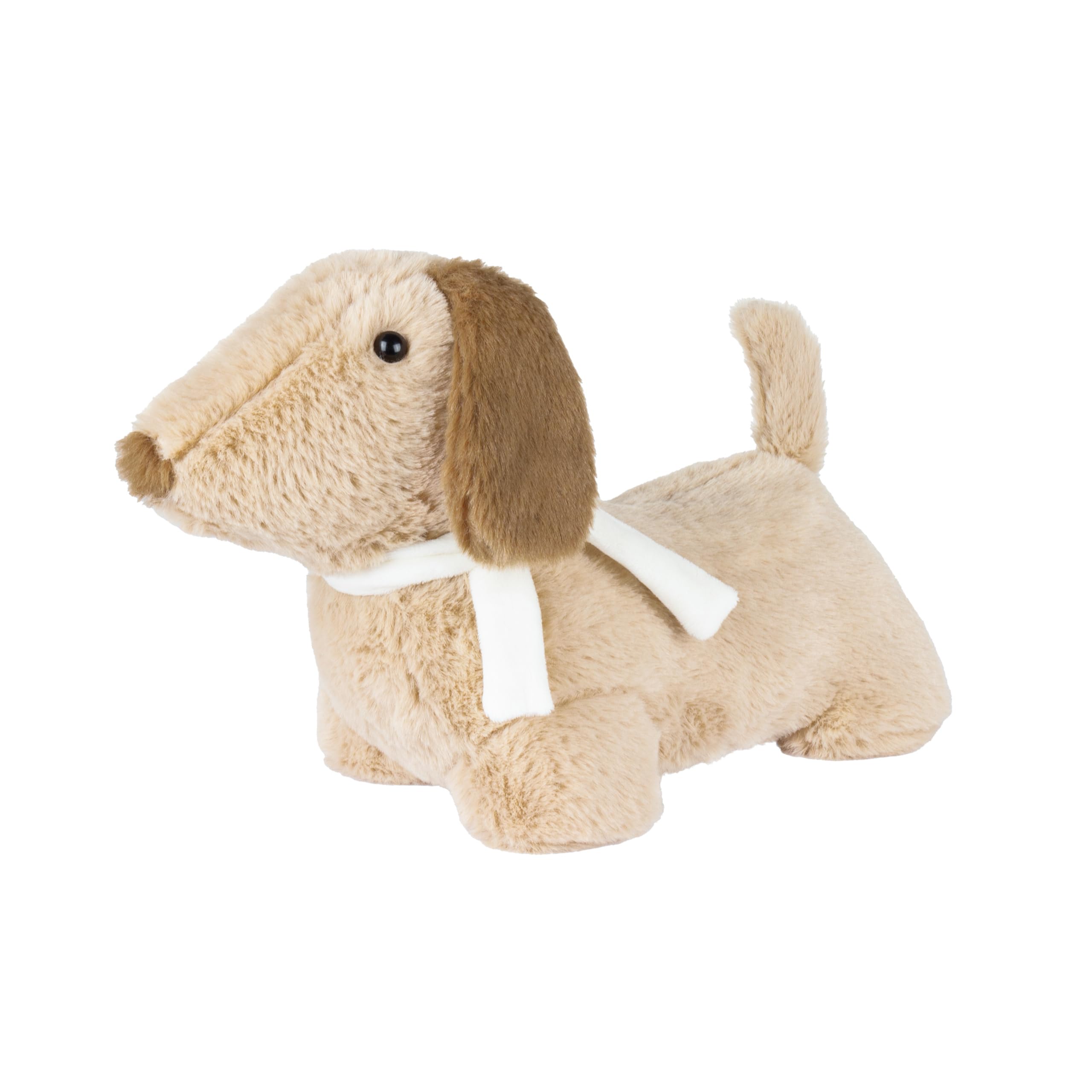 furn. Samson Dog Door Stop – Faux Fur Novelty Puppy Weighted Door Stopper (Natural – 16.5x22x22cm)