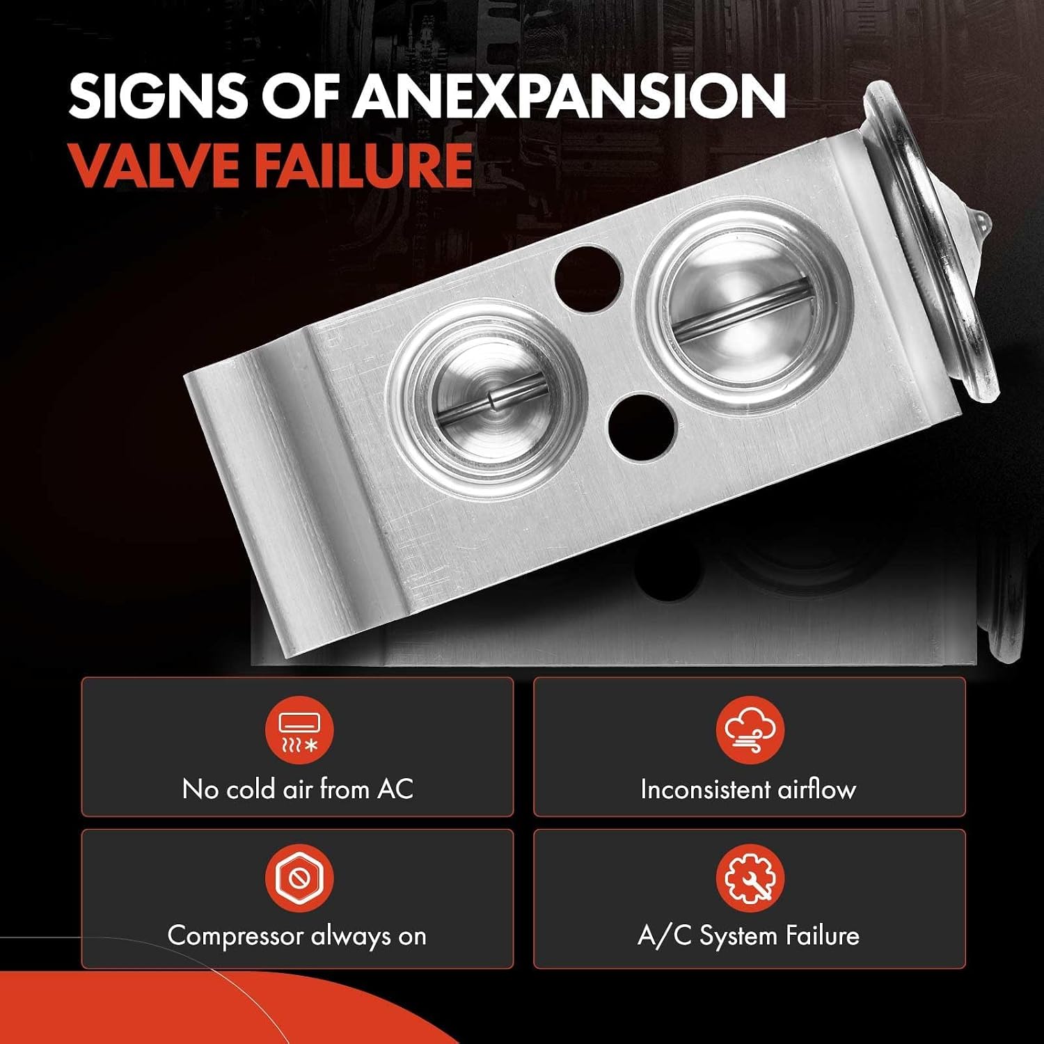 A-Premium AC Expansion Valve Compatible with Hyundai Tucson 2006-2009 2.0L/2.7L, Tiburon 2006-2008 2.0L/2.7L