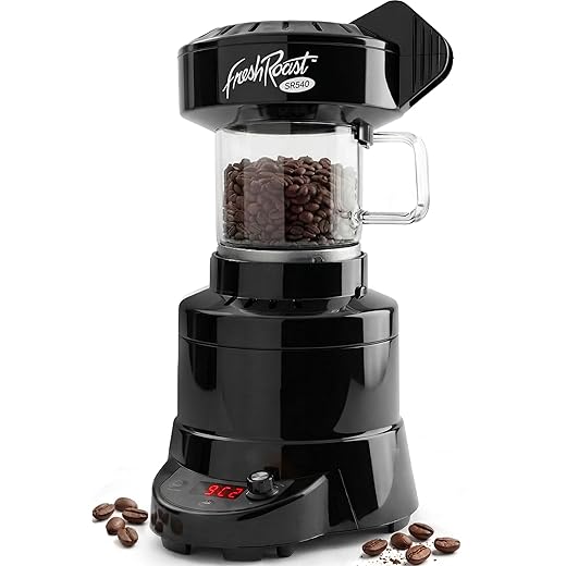 Fresh Roast SR540 Automatic Coffee Bean Roaster | Roast Coffee At Home | Variable Heat Settings | Convection Fan Control | Digital Status Display | Speed Roasting System | The Freshest Roast On Earth