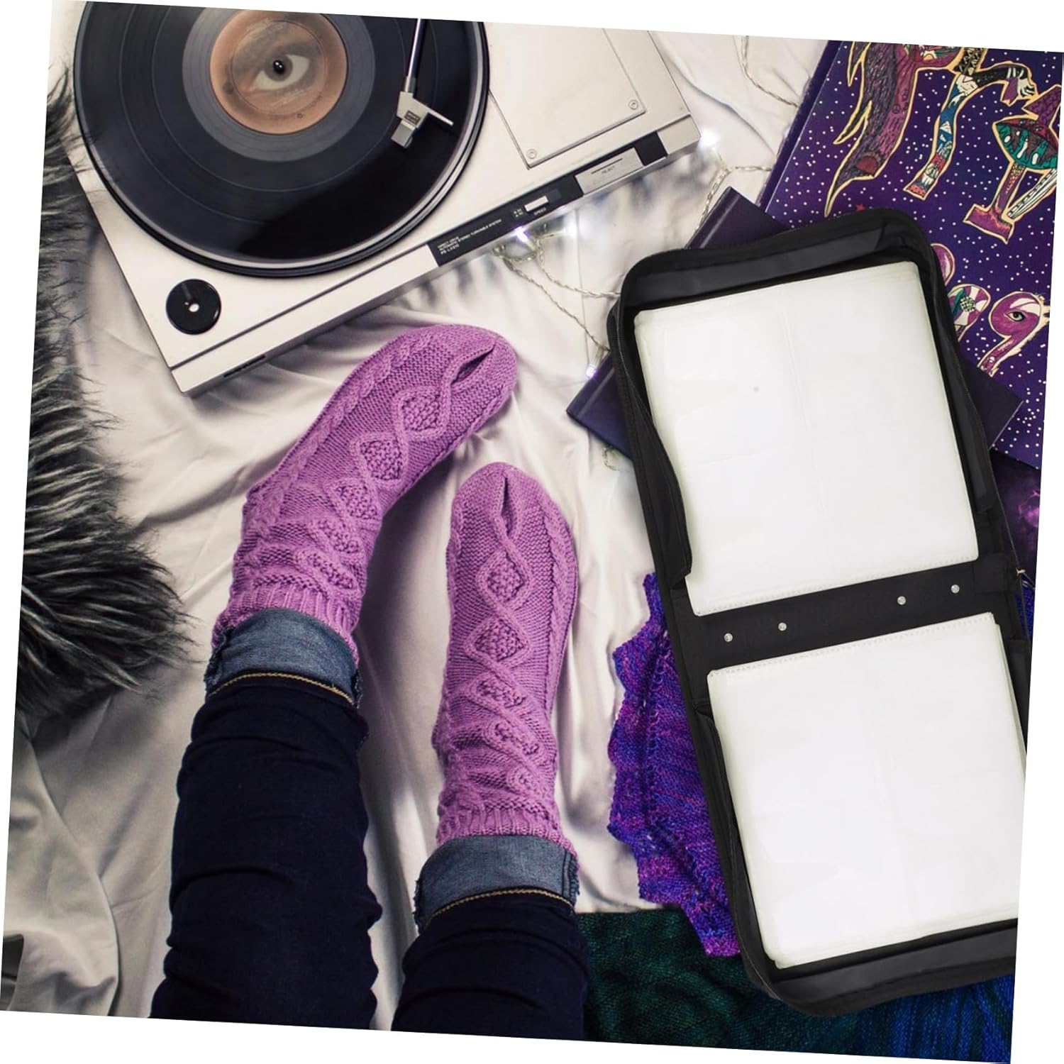 Portable Capacity CD Dvd Organizer Bag Oxford Cloth Storage Case for Dvds and Convenient Zipper Closure for Home Use Travel