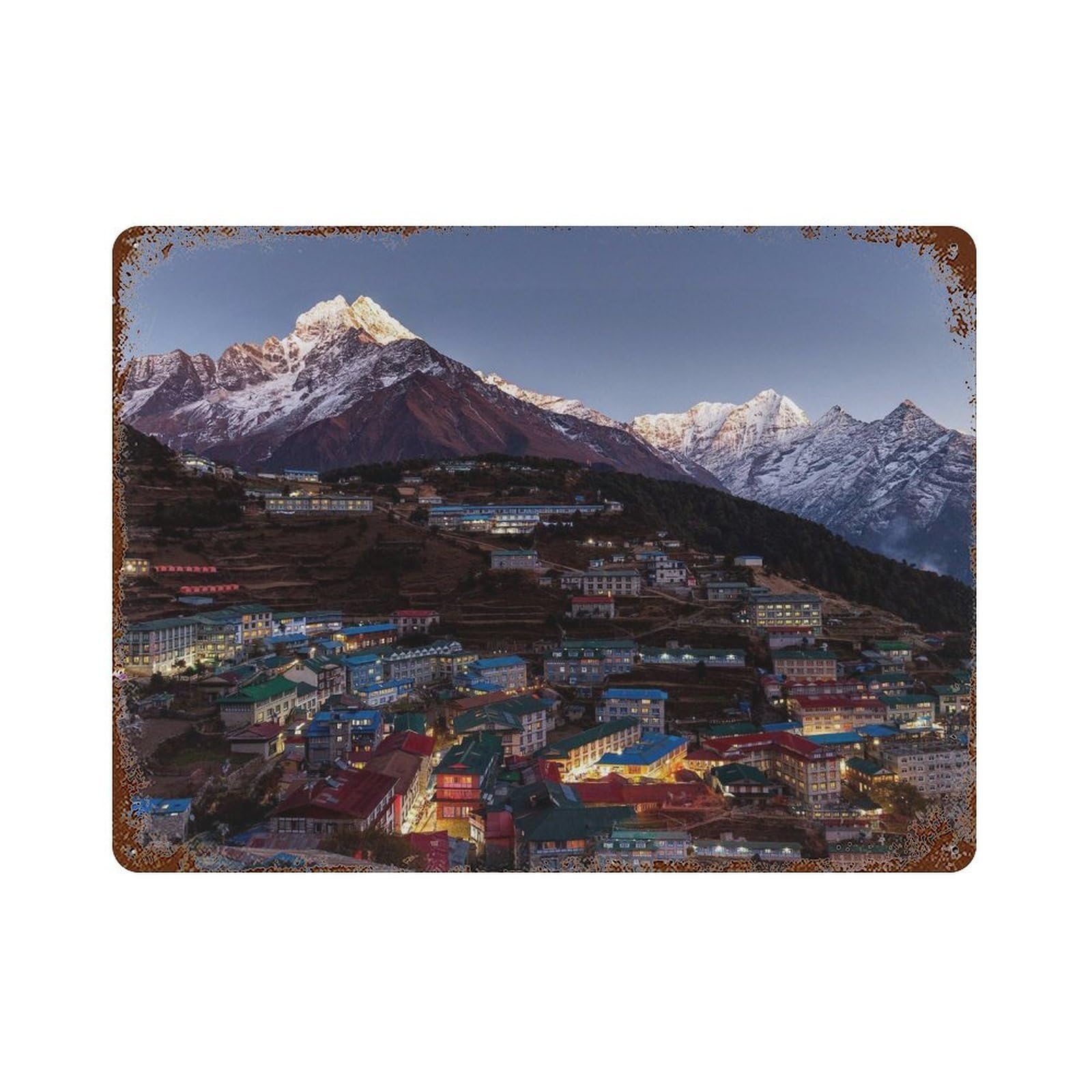 xiaoxiaoshen Real Photo Nepal Decor Asia Wall Decor Art Metal Tin Poster Modern Home Decor Art Home Bar Shop Decorations Vintage Sign 30x40cm