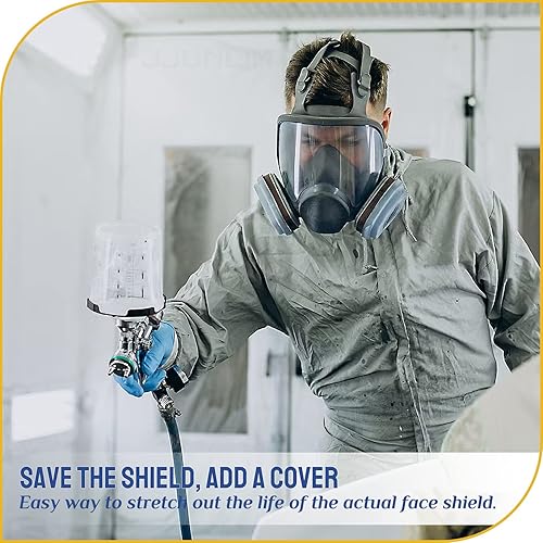 Miniatura 6 de Paquete de 30 cubiertas de lente despegables compatibles con cubiertas faciales de las series 3M 6885, 6000, 6700, 6800, 6900