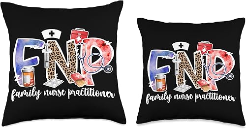 Miniatura 3 de FNP Family Nurse Practitioners FNP Appreciation Family Nurse Practitioner - Almohada de 18 x 18 pulgadas, multicolor