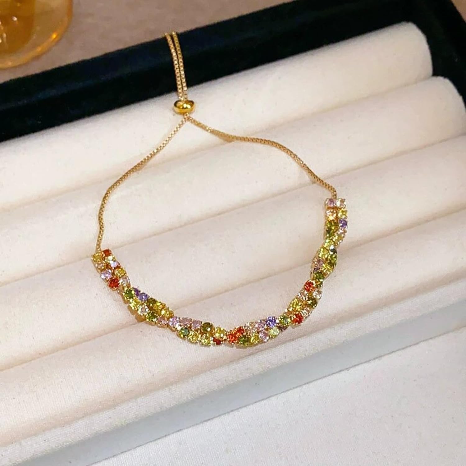 18K Gold Plated 2.5mm x 5mm Cubic Zirconia Classic Tennis Bracelet|Women's Gold Bracelet|Size 5-9 inches - Image 2