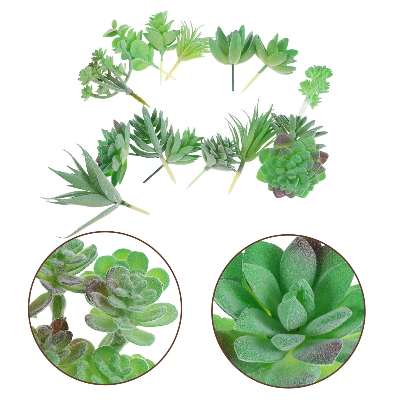 15 Stück Teiliges Künstliche Sukkulenten Mini Pflanzen Ungetopft Realistische Grüne Dekoration für DIY Basteln Hochzeit Wohnzimmer Büro Arrangement