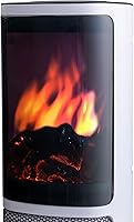 Vista 3 de Comfort Zone 25" Tower Space Heater with 3D Flame Effect, 1500W/1000W, 8H Timer, 75° Oscillation, Thermostat, Remote Control, Overheat & Tip-Over