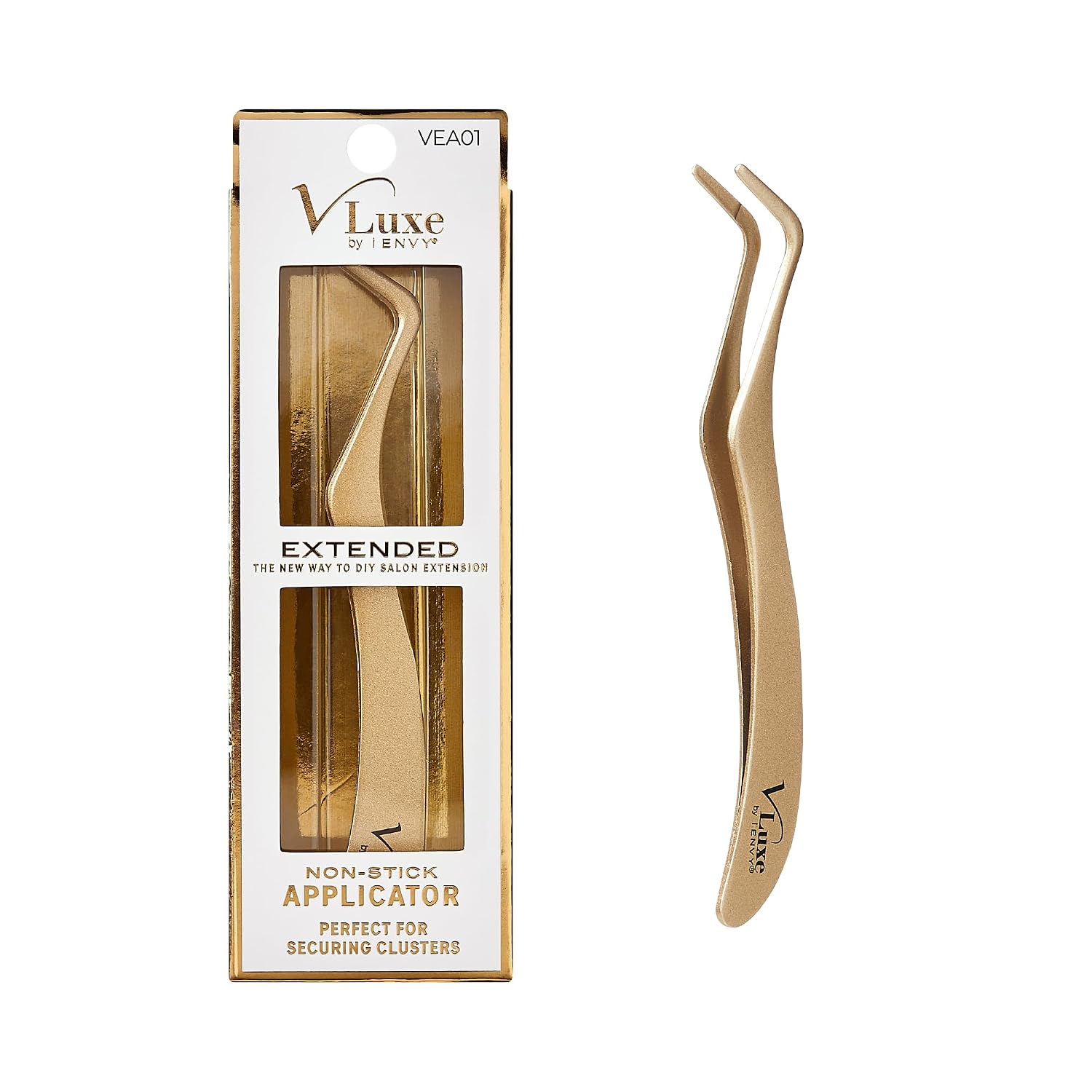 i•ENVY Extended Collection Non Stick Lash Applicator Mistake-Proof Artificial Lash Placement â€“ Ergonomically Designed Handle to Easily Build Your Featherlight Synthetic Reusable Eyelash Clusters