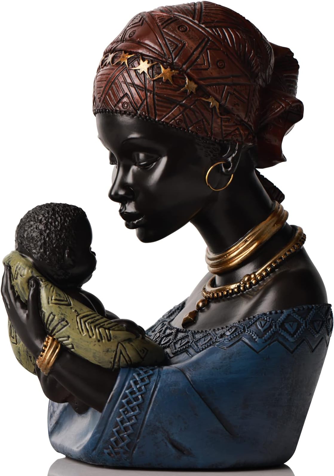 Amazon.com: African Statues and Sculptures Mother Holding Child Bust