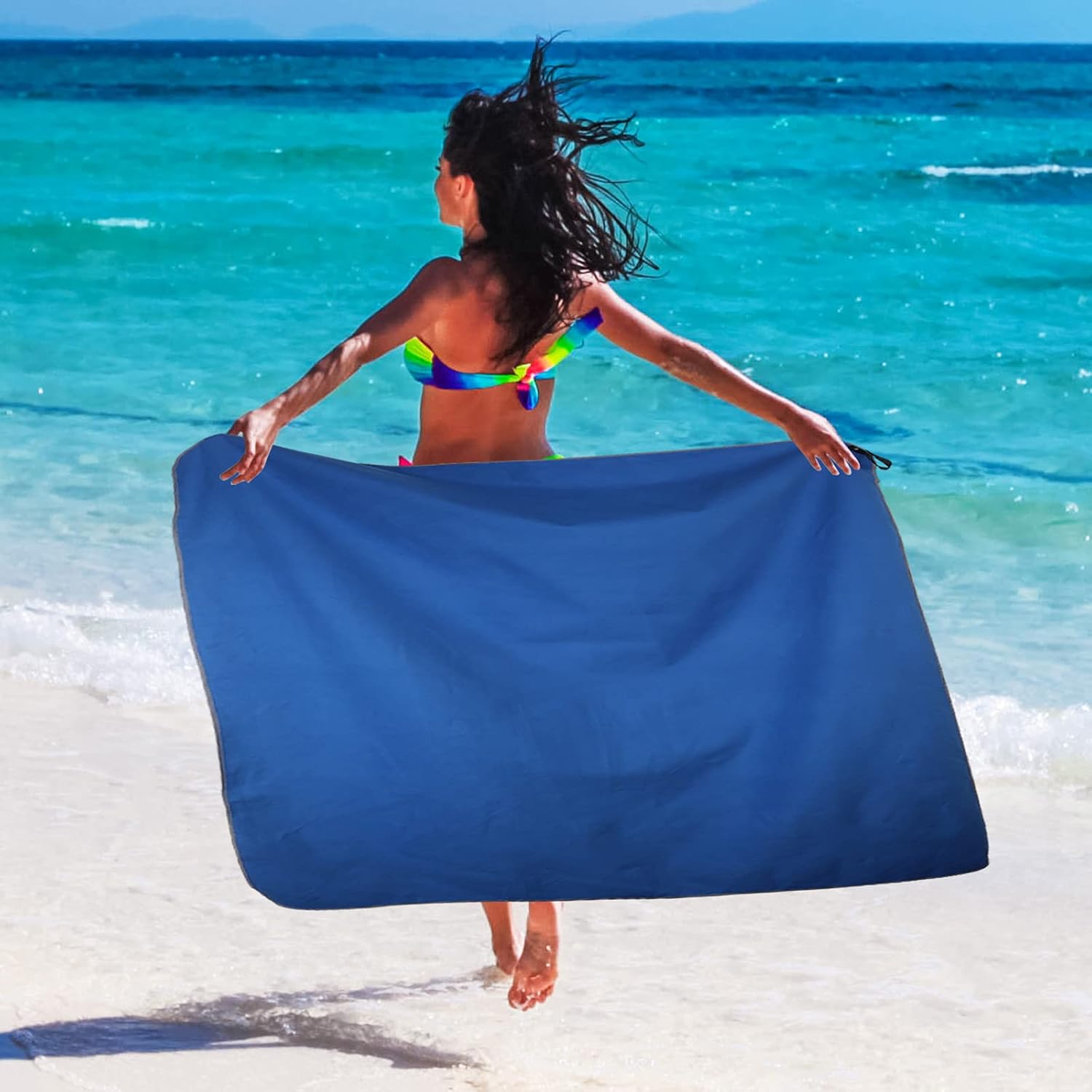 Sfee 2 Pack Camping Towel, Quick Dry Towel Super Absorbent Travel Microfiber Towels, Fast Drying Compact Soft Lightweight Sports Towel Set for Beach, Hiking, Travel, Gym, Backpacking, Pool +Carabiner : Sports & Outdoors