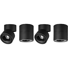 LED Ceiling Spotlight - Wall Light 360Adjustable Ceiling Downlight 10W COB Lighting LED Wall Lamp or Spot Light Cool White 6000K / Warm White 3000K Black, 6000KCold White Pack of 2