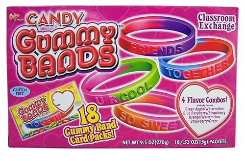 Miniatura 2 de Flix Candy Gummy Bands - Paquetes de tarjetas de San Valentín - 18 CT