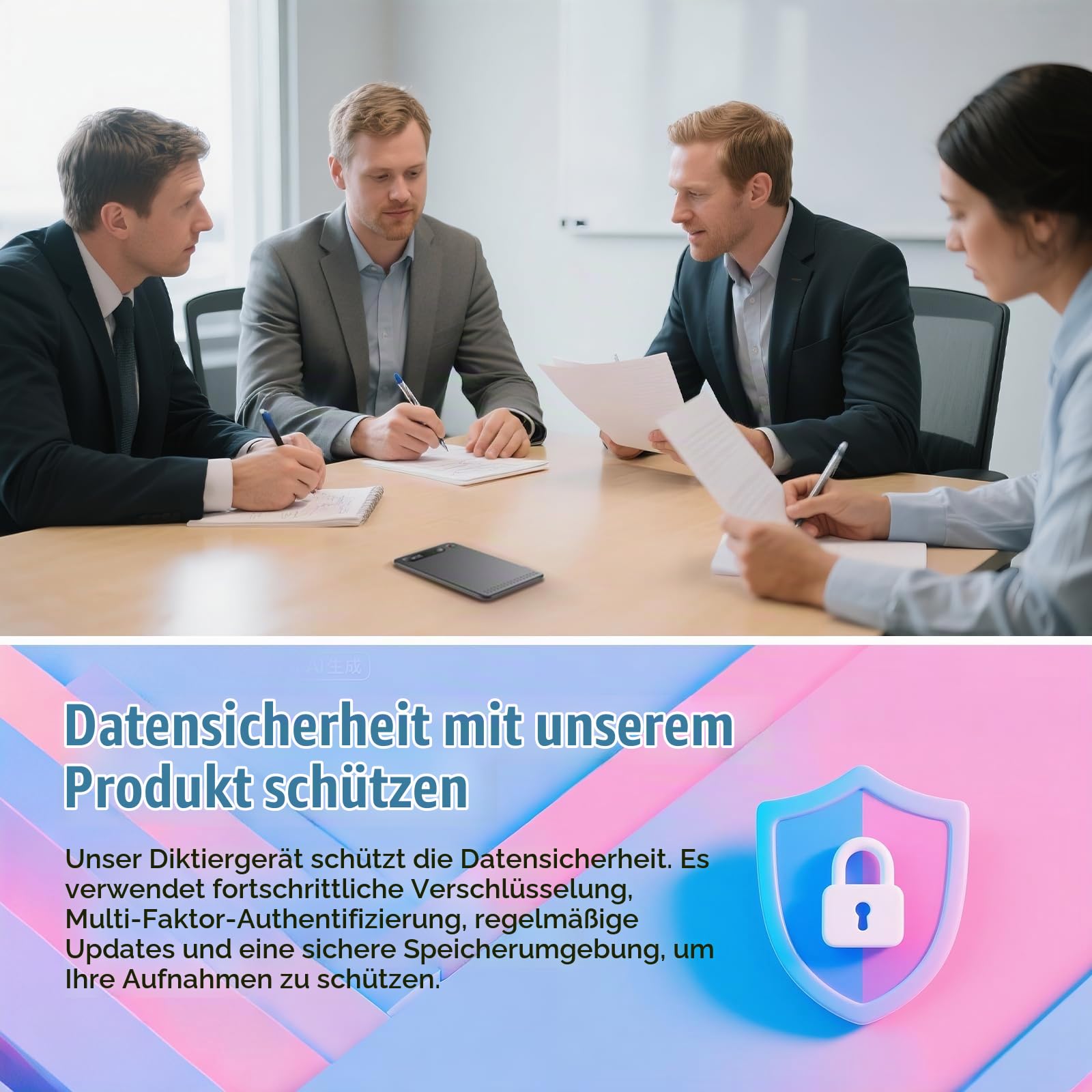 KI Digitales Diktiergerät AI Sprachrekorder 118+ Sprachen Echtzeit-Transkription & Übersetzung 64GB digitaler Diktiergerät mit Textkonvertierung Smart-Zusammenfassung für Meeting-Notizen