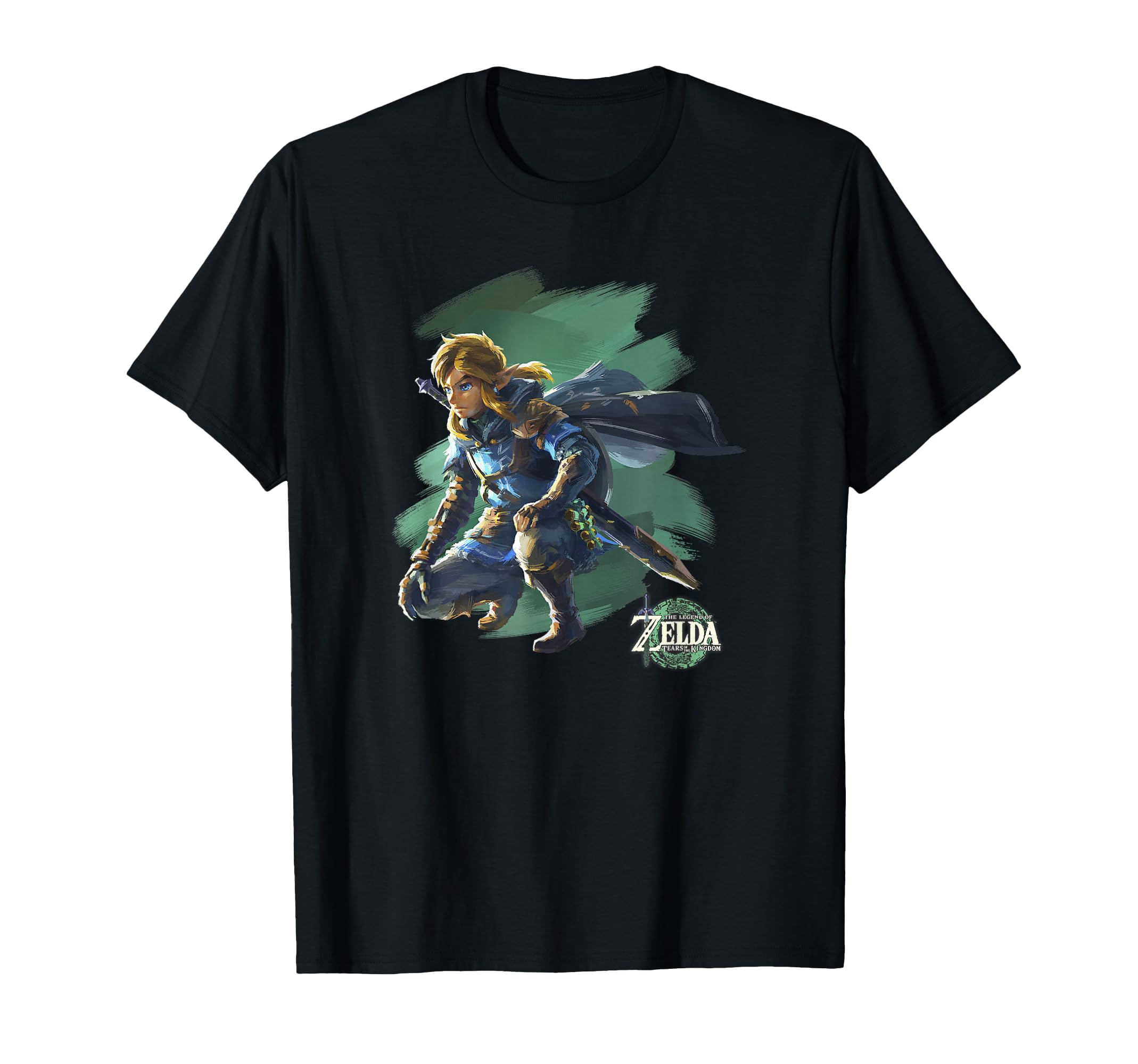 The Legend of Zelda Tears of The Kingdom Crouching Link Art T-Shirt