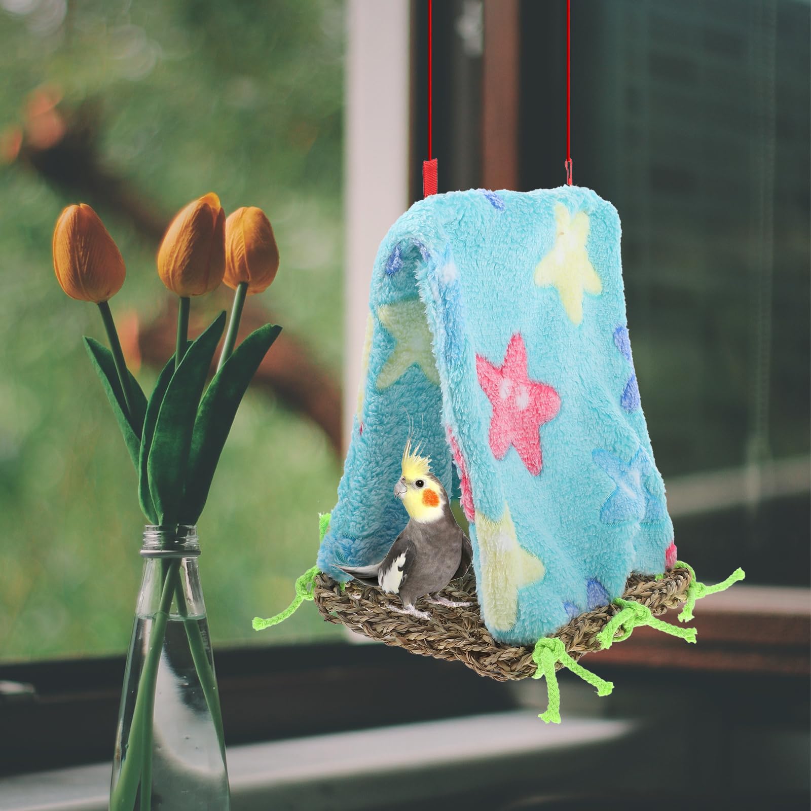 Angoily Woven Birds Tent Parrot Tent Nest Tent for Parrot