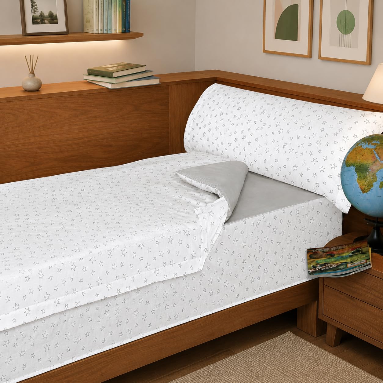 Montse Interiors, S.L. Saco nórdico Cuna o maxicuna + Relleno (Cama de Cuna de 60x120, APARIS Gris)