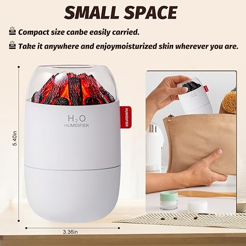 Miniatura 6 de Mini humidificador portátil para escritorio, dormitorio, planta de interior, 9.5 fl oz humidificador para oficina habitación pequeña, alimentado por