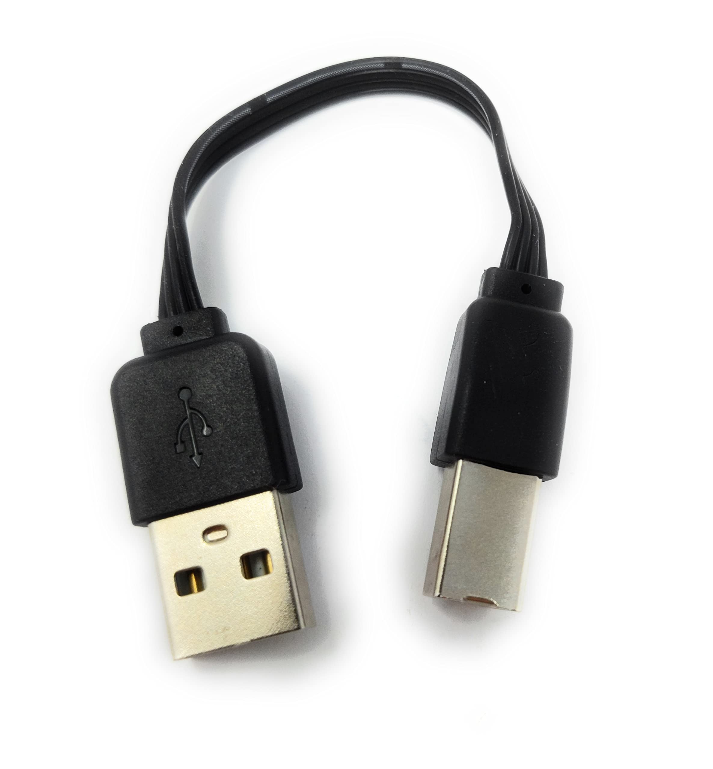 System-S USB 2.0 Adapter Kabel – Typ B Auf Typ A – Schwarz, 5,5 Cm