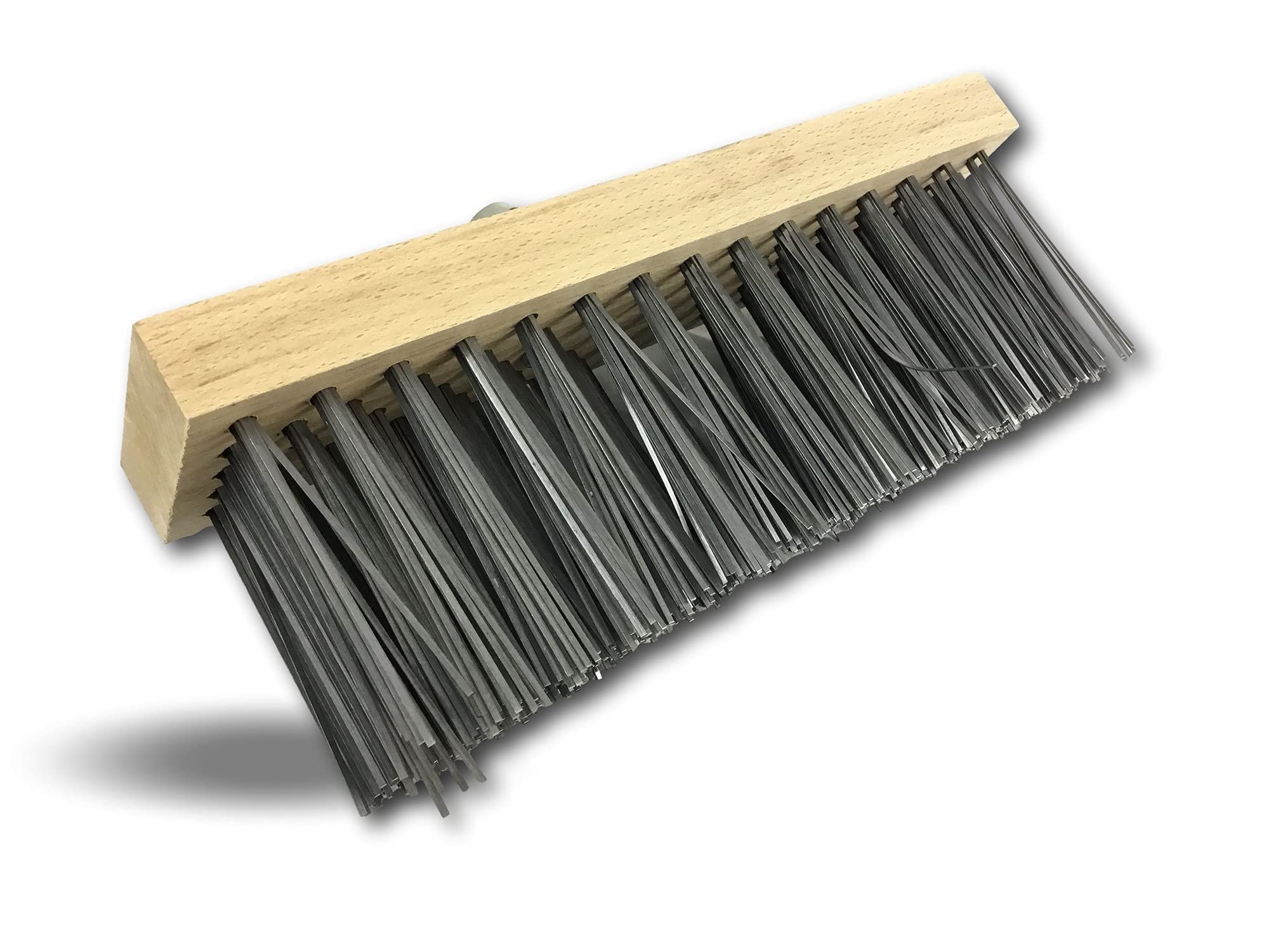 Mop falbany 30 cm | bez rękawów | wypełnienie ze stali hartowanej, zamiatanie zewnętrzne, taras do układania Garage Atelier | Podeszwa drewniana, metalowa tuleja śrubowa Ø 28 mm | Kibros 318P30