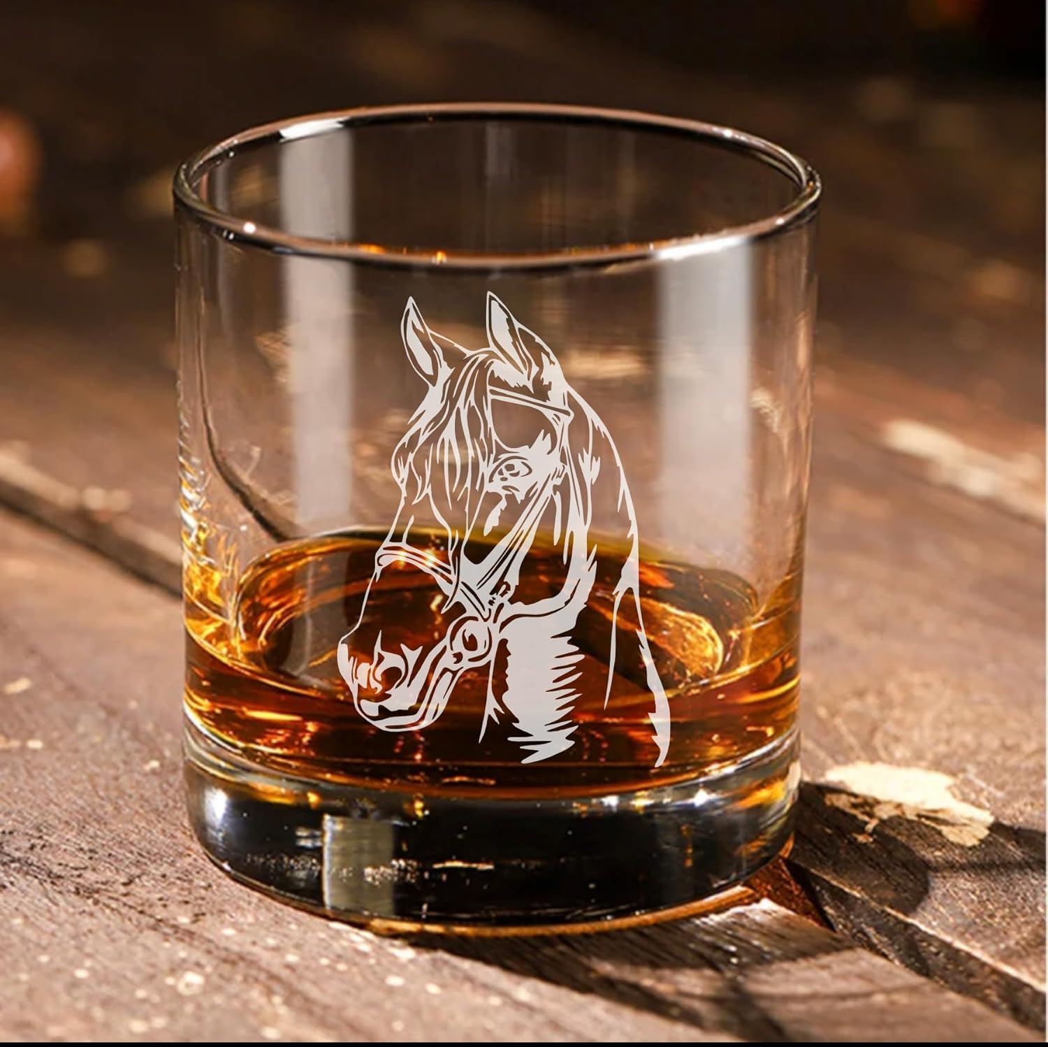 Custom Horse Engraved Whiskey Glass – Gift for Horse Lovers, Riders, Ranch Owners, and Cowboys | Perfect for Birthdays, Anniversaries, Holidays, or Father's Day - Image 2