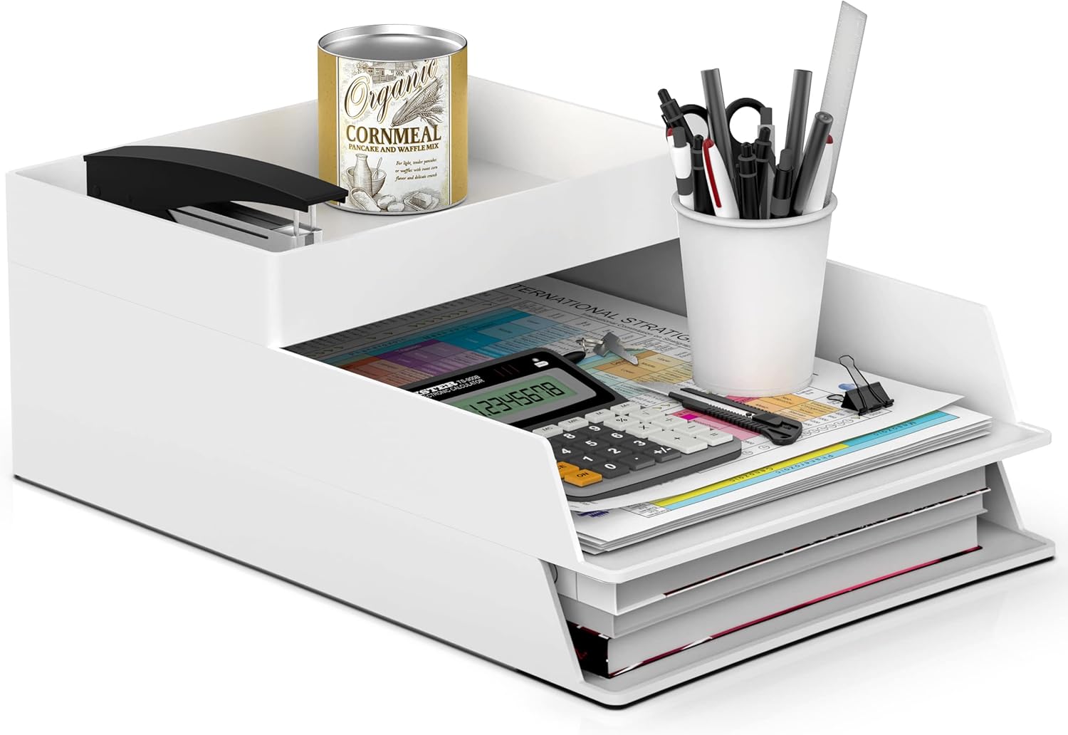 Paper Tray for Desk and Stackable Paper Tray Organizer
