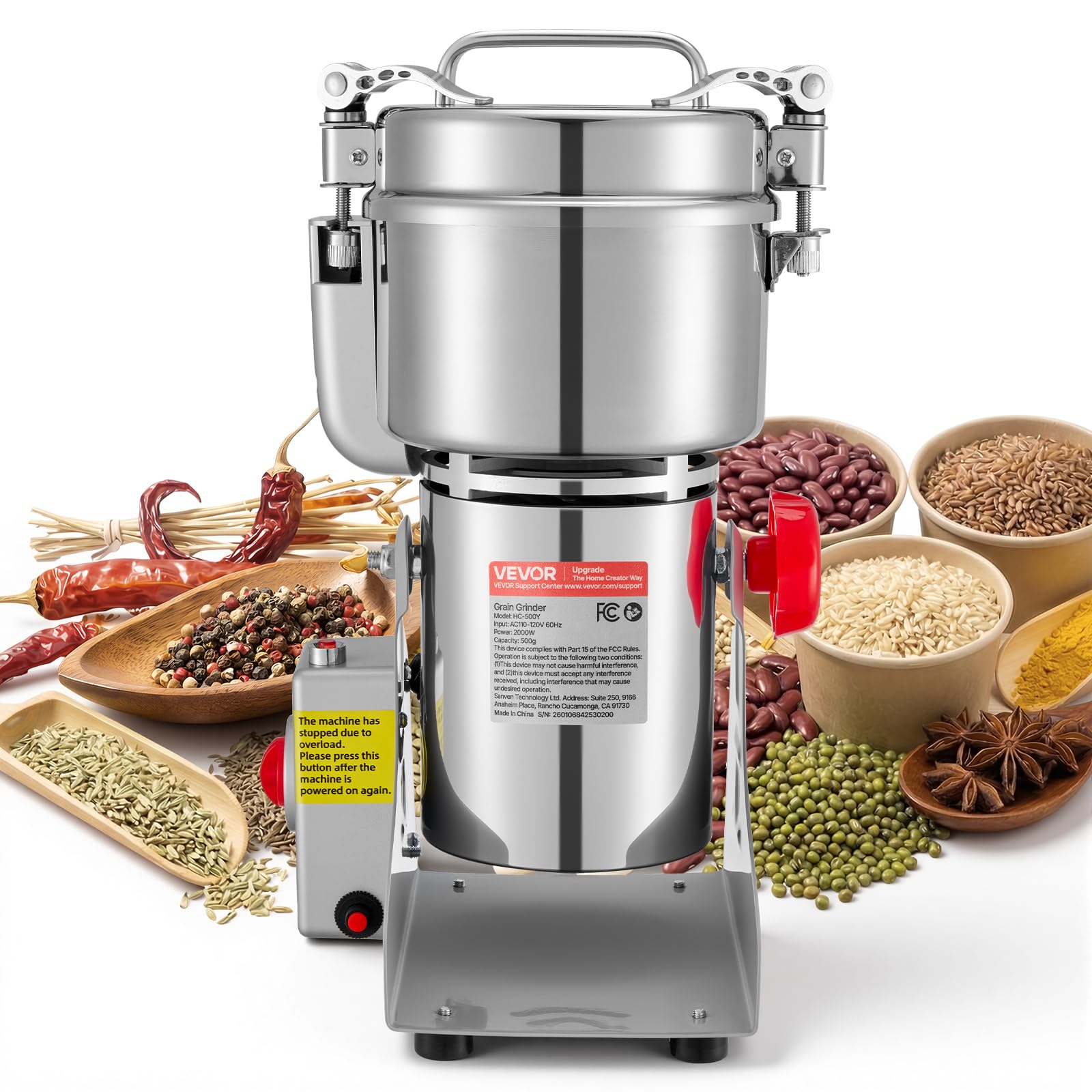 VEVOR 500g Electric Grain Mill Grinder