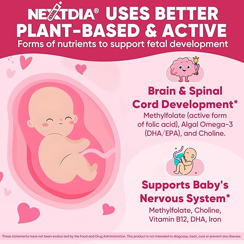 Miniatura 5 de Vitaminas prenatales para mujeres, gomitas multivitamínicas, metilfolato, colina, omega-3 (DHAEPA), hierro, vitamina D3 K2 B6 B12, A C E, biotina,