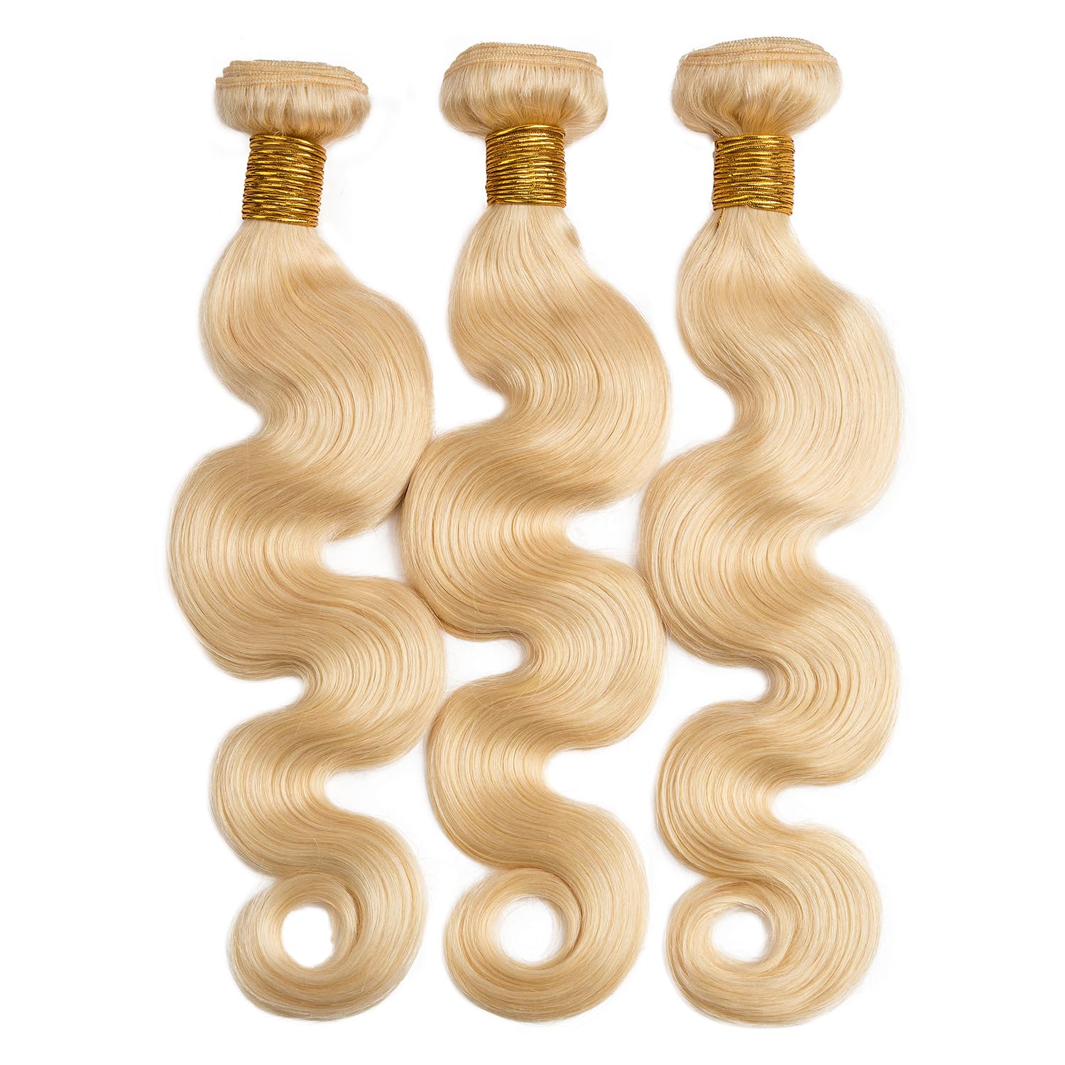 613 Blonde Bundles Human Hair Body Wave 22 24 26 Inch 100% Unprocessed Brailizn Virgin Human Hair 3 Bundles Body Wave Machine Double Weft 613 Bundle 300G