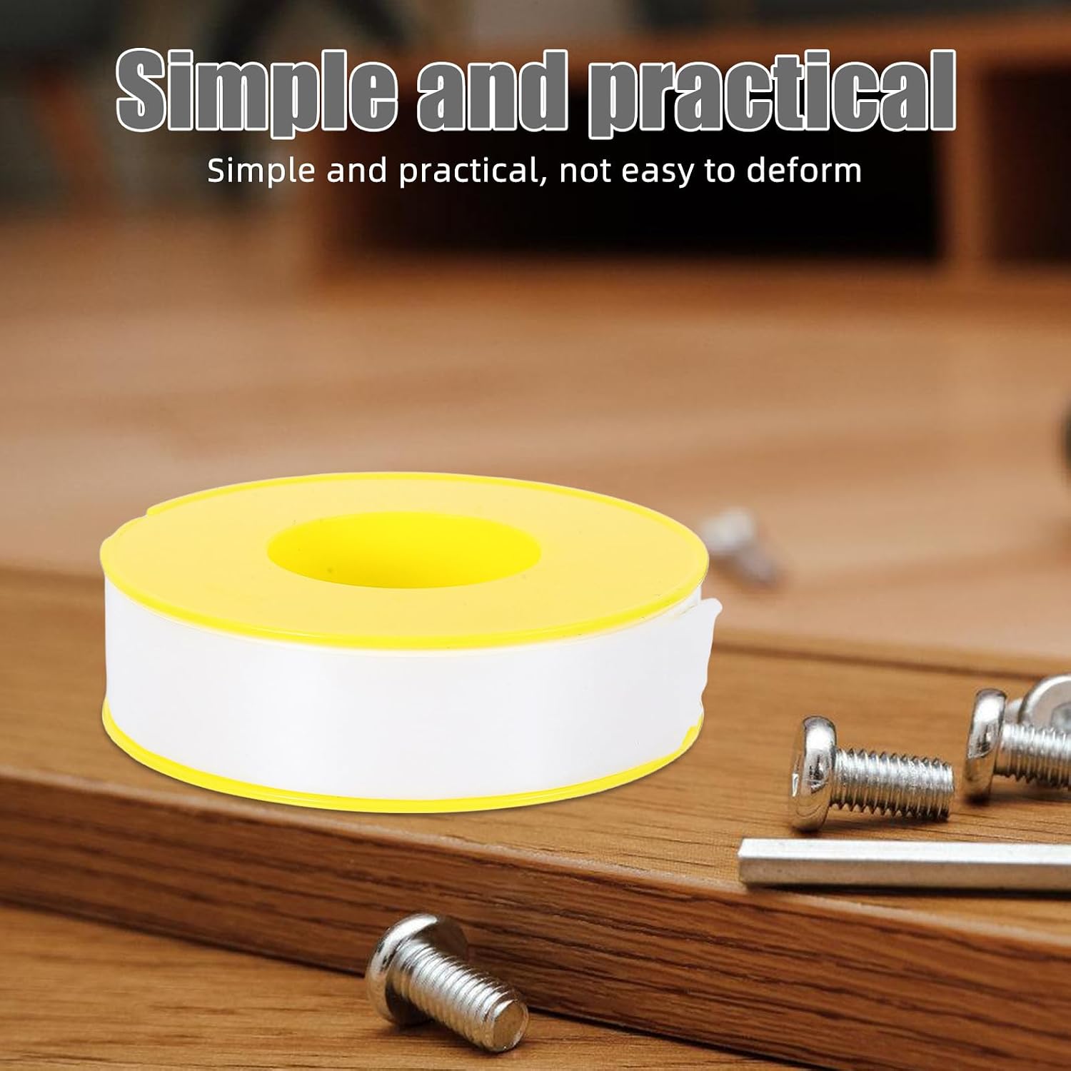 1 Roll Professional Plumbers Tape for Pipe Threads, Thick PTFE Sealing Tape 0.7" X 95FT, Heavy Duty Industrial Pipe Thread Sealant for Faucet, Showerhead and Leak Repair