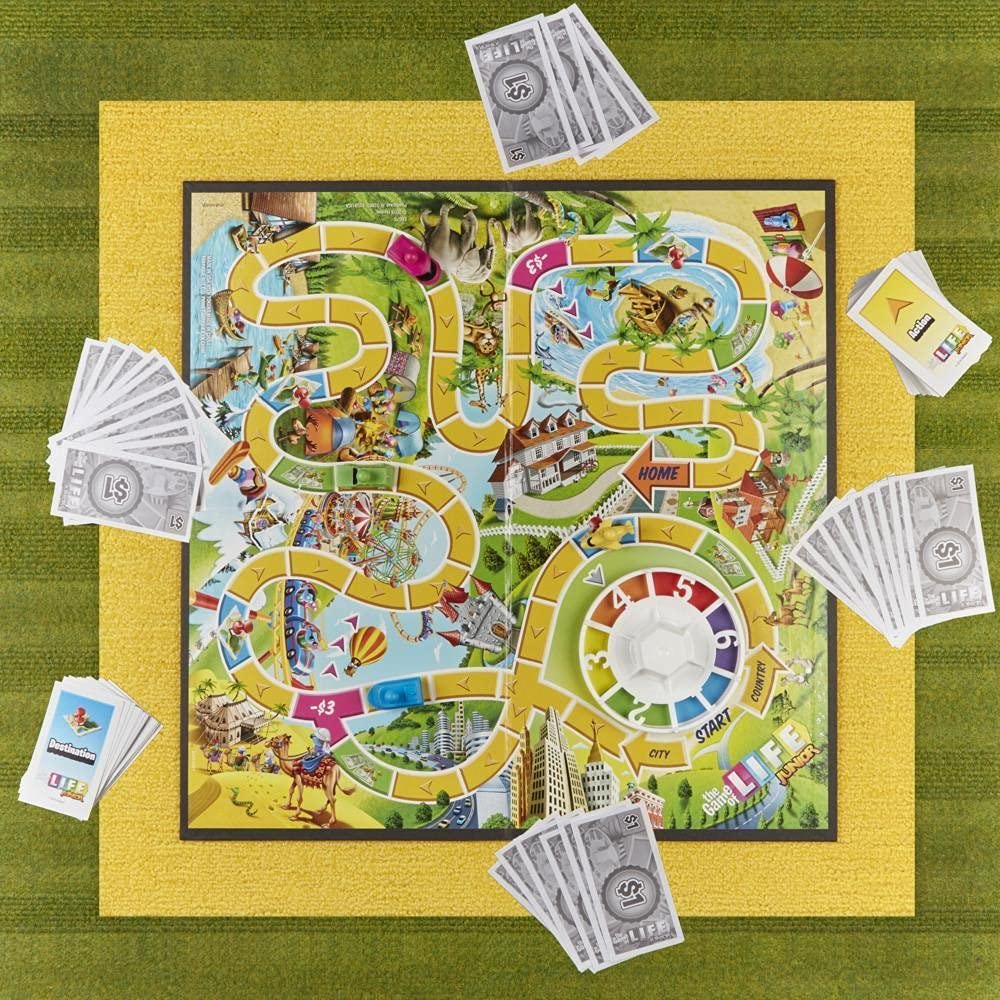 Das Spiel des Lebens Junior Brettspiel für Kinder ab 5 Jahren, Spiel für 2 – 4 Spieler