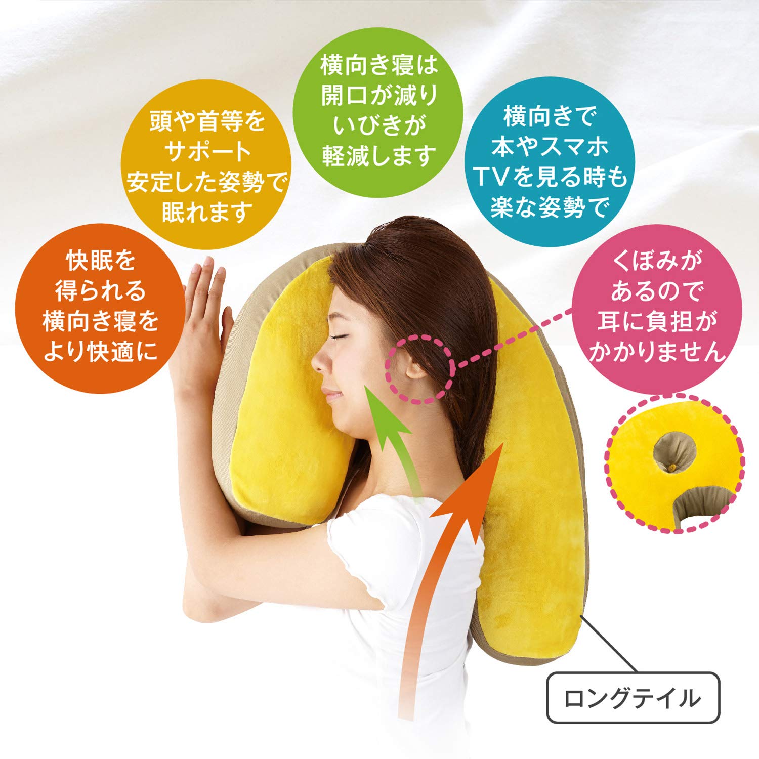 Amazon.co.jp: 【フランスベッド正規品】 枕 横向き寝用 ネイビー 縦56