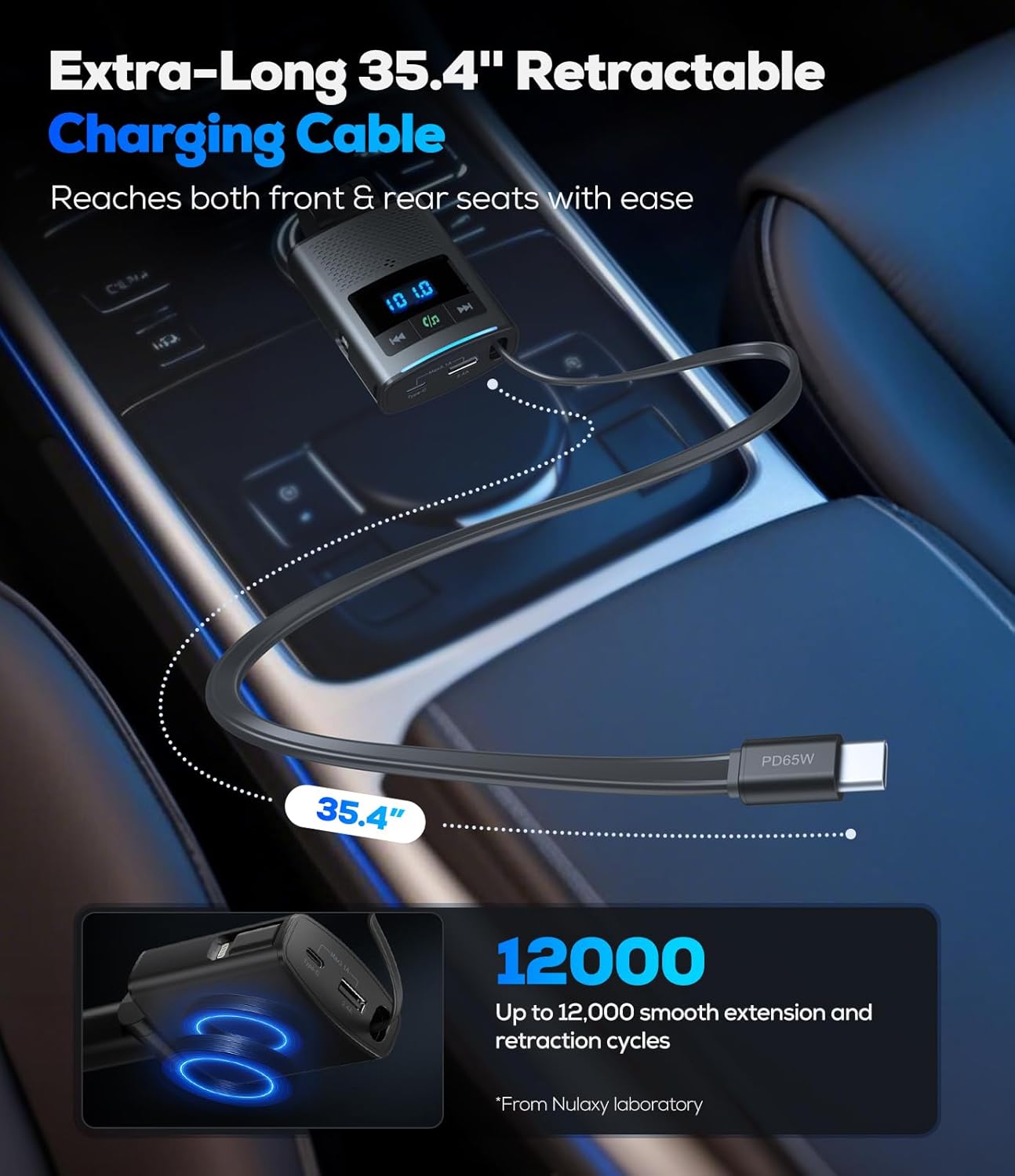 Nulaxy KM26 Retractable Charging Cable