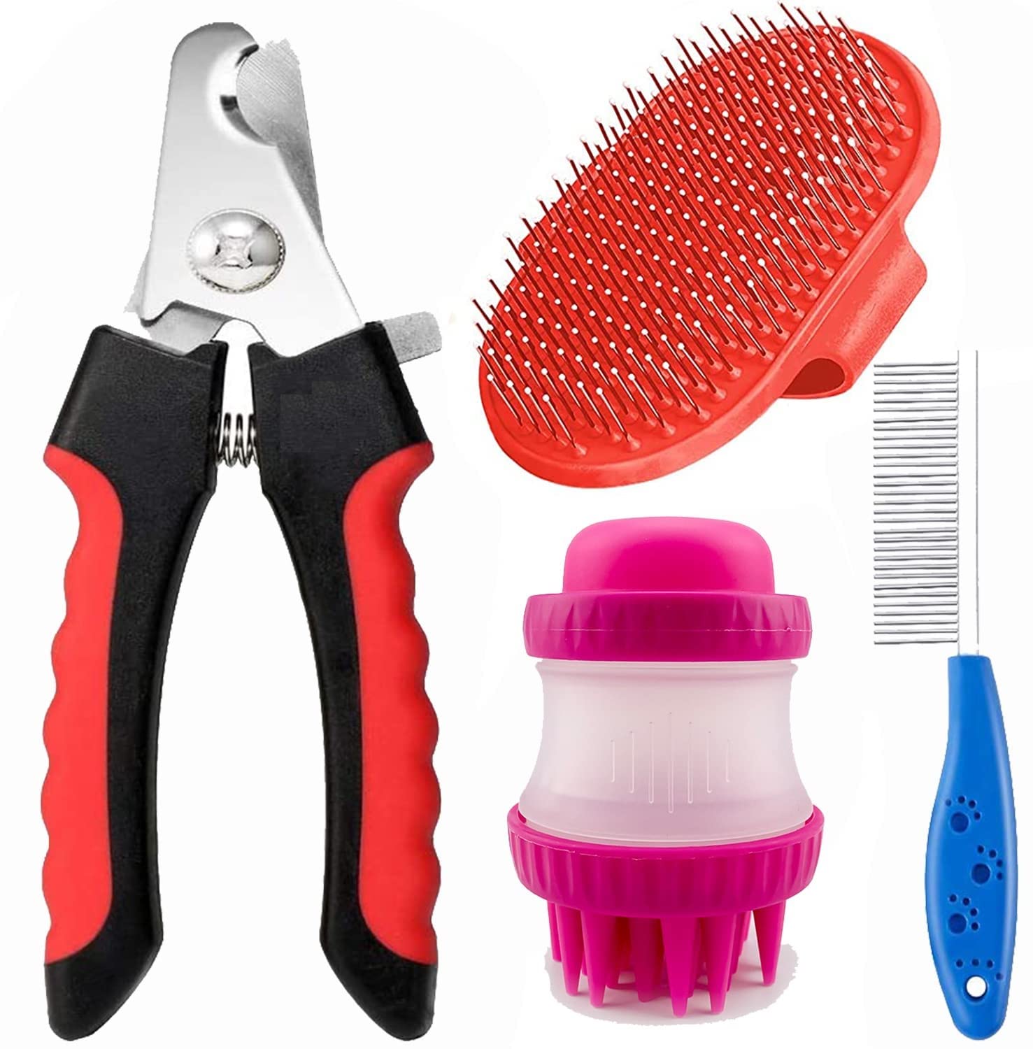 PSK PET MART Grooming Kit, Pet Soap and Shampoo Dispenser, Grooming Hand Brush, Shampoo Bath Brush, Animal Nail Clippers, Pet Comb Grooming Set for Dog, Cat, Puppy, Guinea Pig, Rabbit - 4 in 1 (B09SZG5V3W) Amazon Price History, Amazon Price Tracker