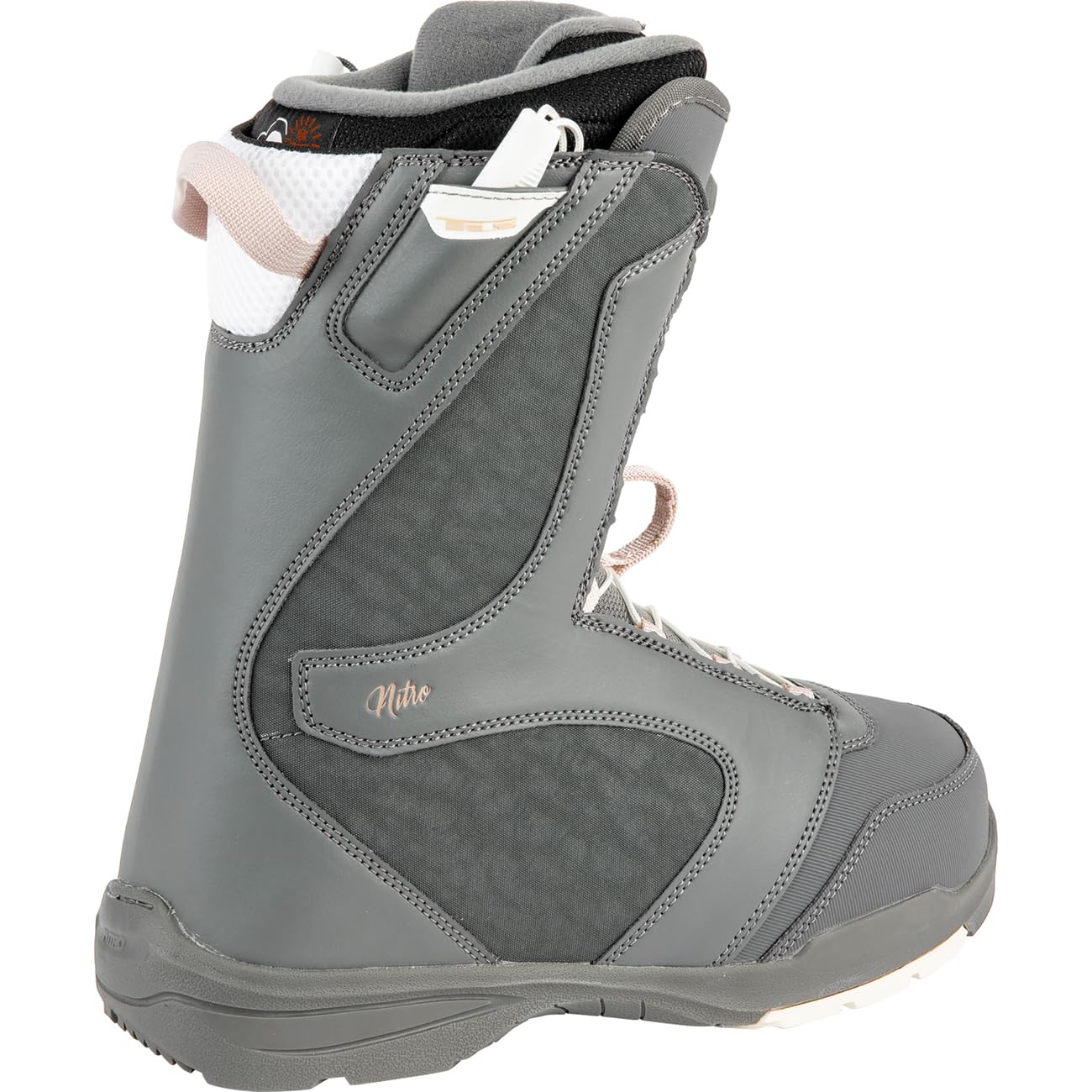 Nitro Women's Flora TLS All Mountain Freestyle Quick Lacing System Cheap Boat Snowboard Boot Charcoal, MP 26.5 // EU 40 2/3 // US WMN 9