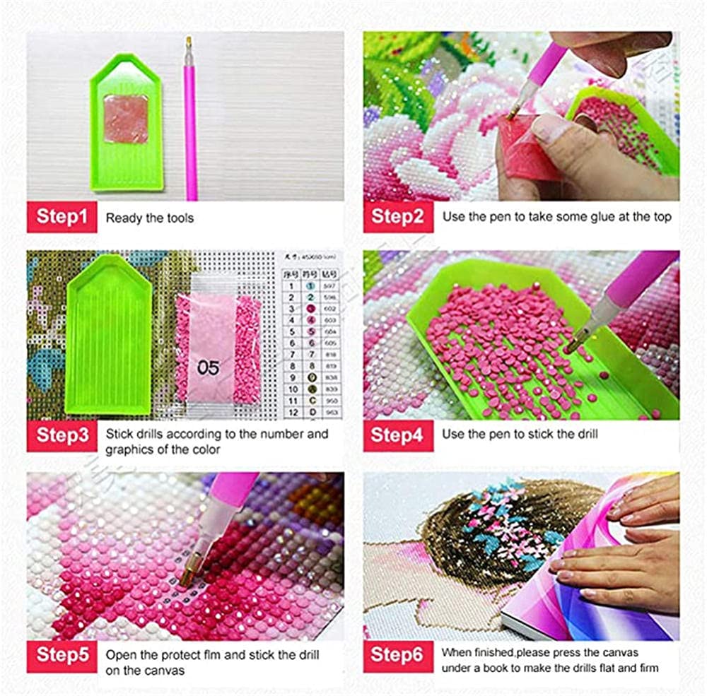 DIY 5D Diamond Painting Kit dla dorosłych kotów różowy diament malarstwo sztuki cyrkonie kompletny okrągły diament haft mozaikowy krzyż płótno rękodzieła do domu dekoracja ścienna prezent(80 x 120 cm, 32 x 48in)