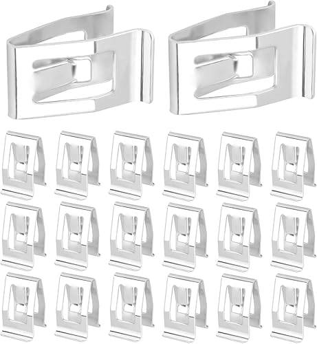 20 clips de metal para tablero de instrumentos, clips de repuesto para parachoques, clips de salpicadero de puerta, clips de guardabarros, clips