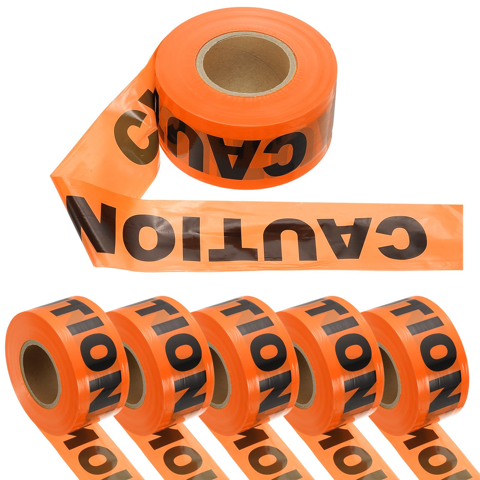 YOKIVE 6 Rouleaux 1000ft x 3" Ruban D'Avertissement Orange