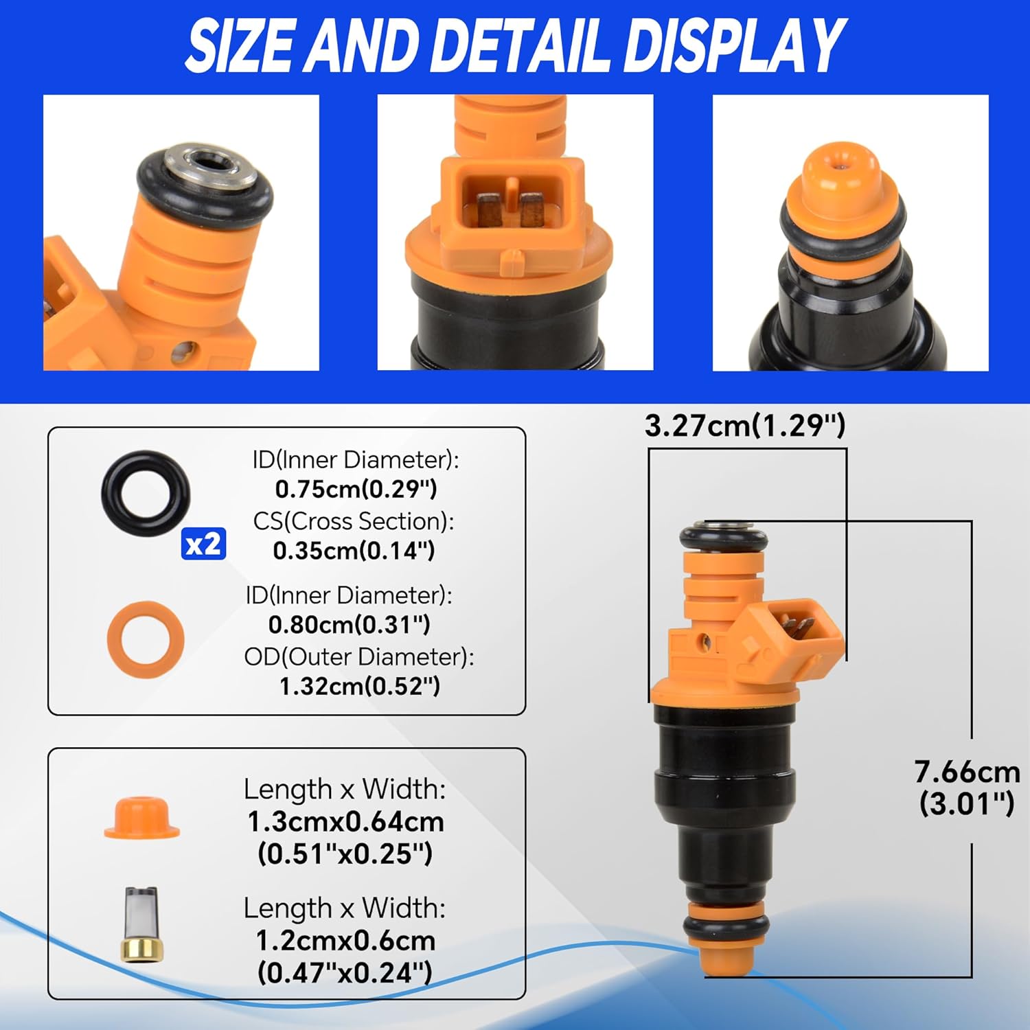 0280150943 8PCS Fuel Injectors Compatible with E-150/E-250/E-350/F-150/F-250/F-350/Mustang Navigator Grand Marquis Replace 0280150939 0280150909 FJ713