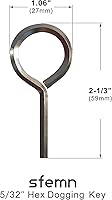 Vista 4 de Llave hexagonal de 5/32 pulgadas, llave Allen con bucle completo, llave de puerta Allen para dispositivos de salida de pánico, metal sólido, 10