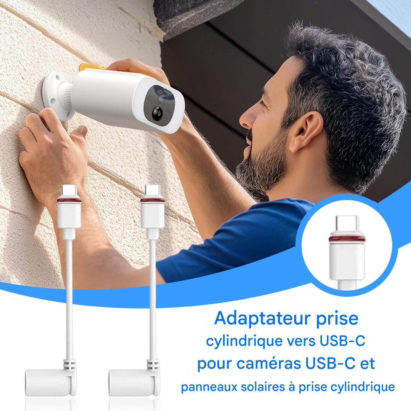 Adattatore Da Spina Barrel A USB-C Connettore Spina Alimentazione Portatile | 2 pezzi adattatore barrel plug a USB-C fotocamera Per Casa Auto Barca e Camper