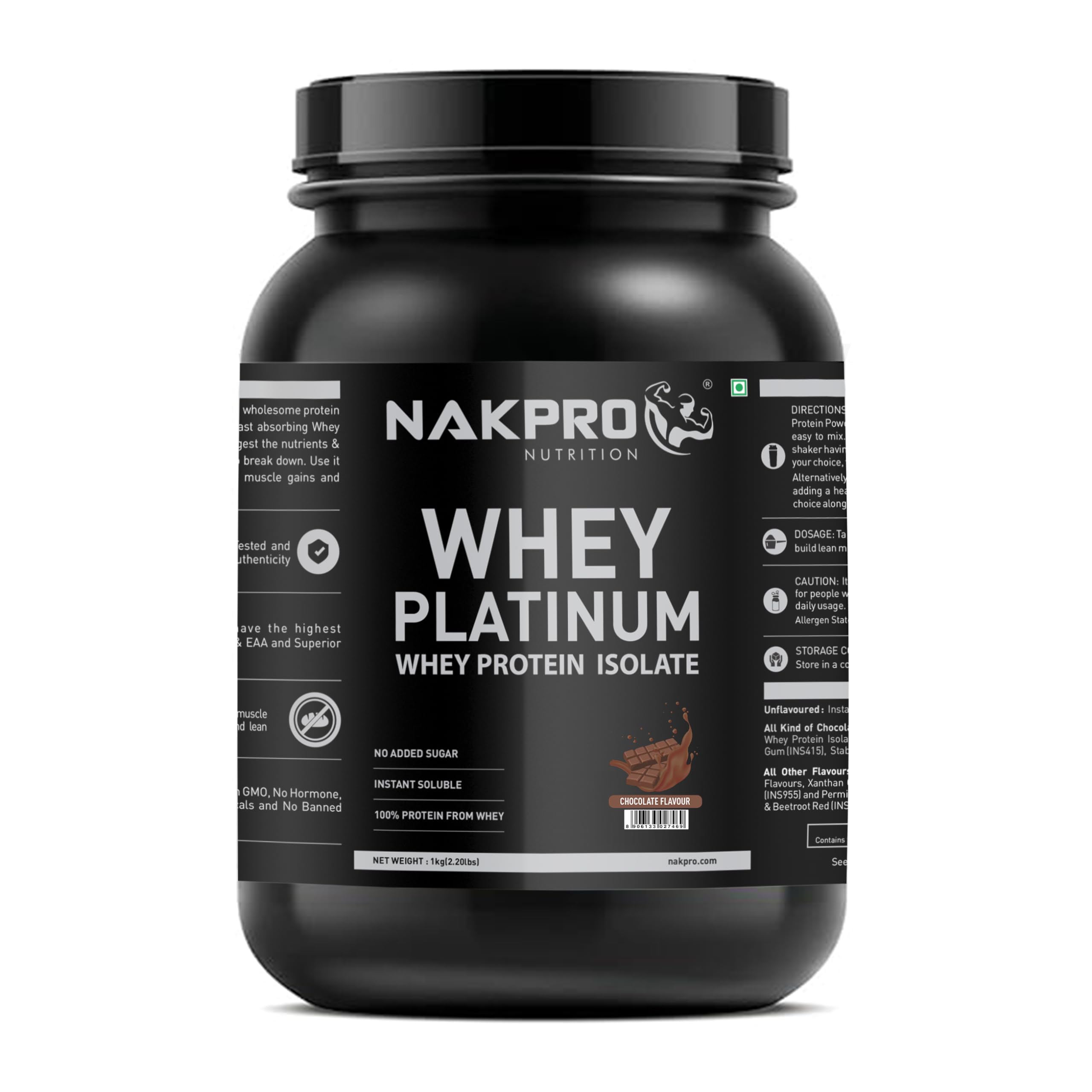 NAKPRO Platinum Whey Protein Isolate 1kg Chocolate, Jar | 28g Protein, 6.4g BCAA | Trustified Certified 100% Authentic Supplement Powder & No Adulteration | Low Carbs, Fast Absorbing Whey Protein Powder (B0CV14P61H) Amazon Price History, Amazon Price Tracker